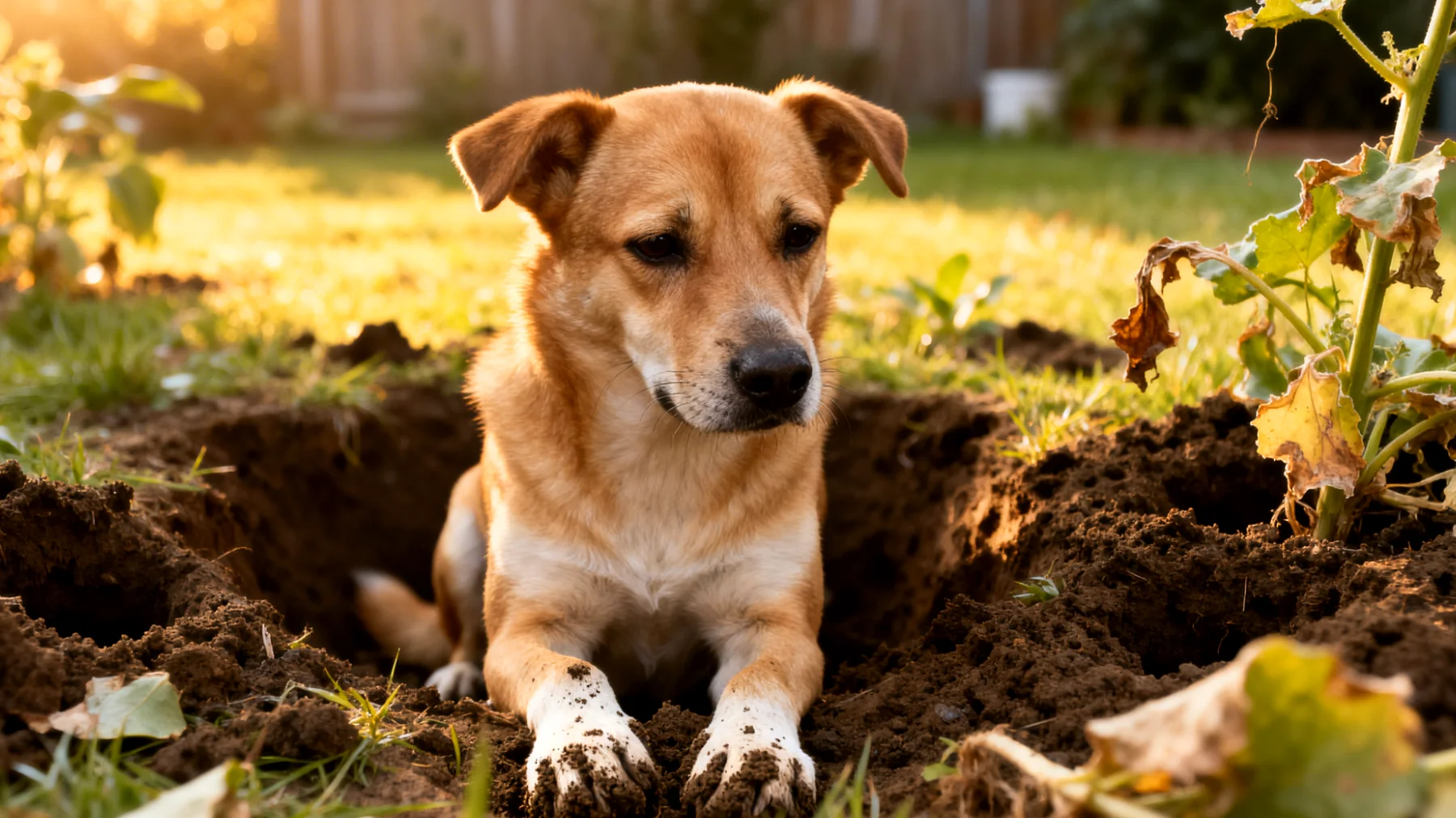 Hunde im Garten langweilen sich oft, wenn sie keine ausreichende mentale und körperliche Stimulation erhalten, was zu unerwünschtem Verhalten wie Graben, Bellen oder Zerstörung von Pflanzen führen kann"